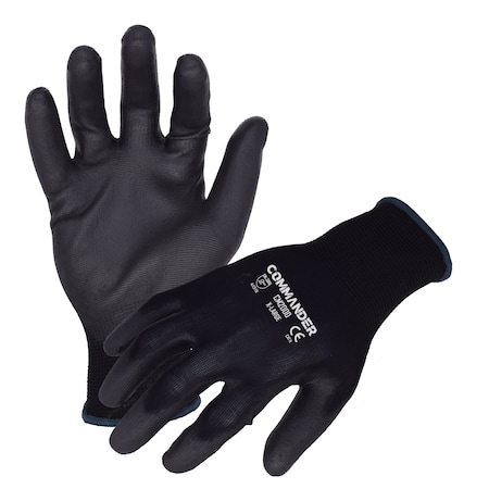 Azusa Safety Coated Work Gloves, Polyurethane, Smooth, Palm